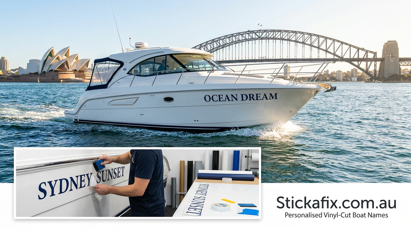 Custom Boat Name Stickers NSW: Personalised Vinyl for Your Vessel