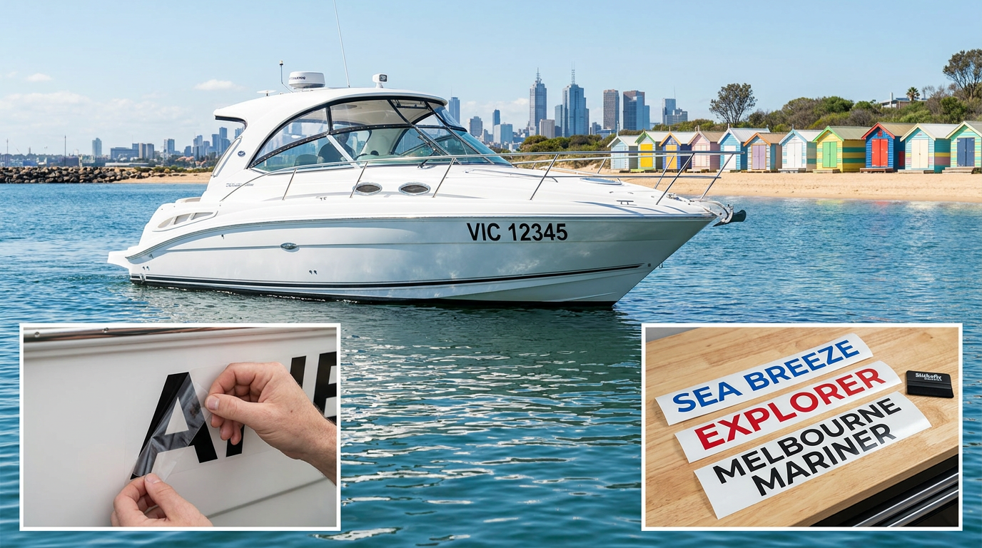 Boat Registration Stickers in Victoria: Requirements, Custom Designs and Decal Options