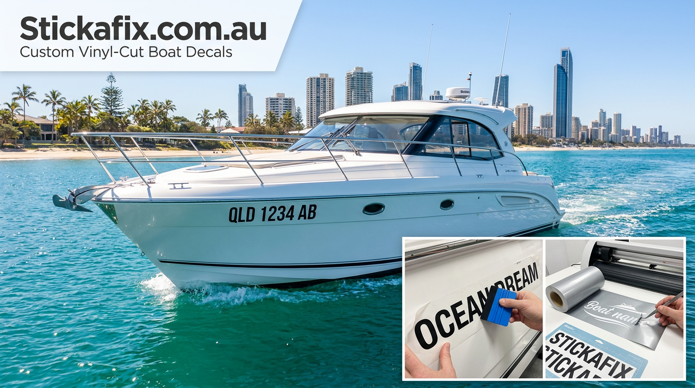 Boat Registration Stickers in Queensland: Rego Requirements and Custom Vinyl Decals