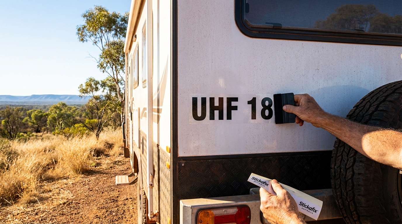 UHF Radio Stickers for 4WDs & Caravans: Channel Number Guide
