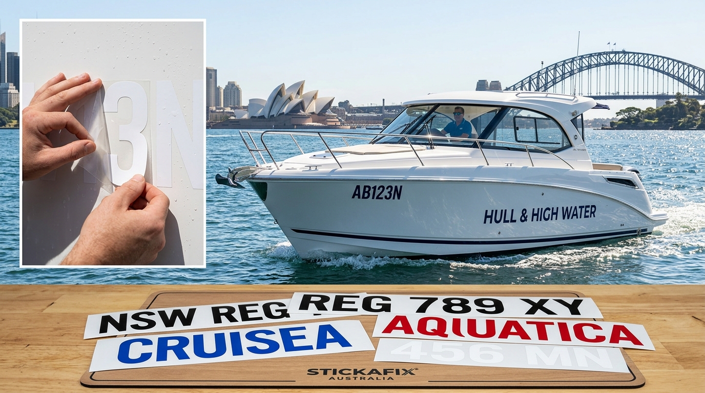 Boat Registration Stickers in NSW: Requirements, Designs and Where to Order Custom Boat Decals