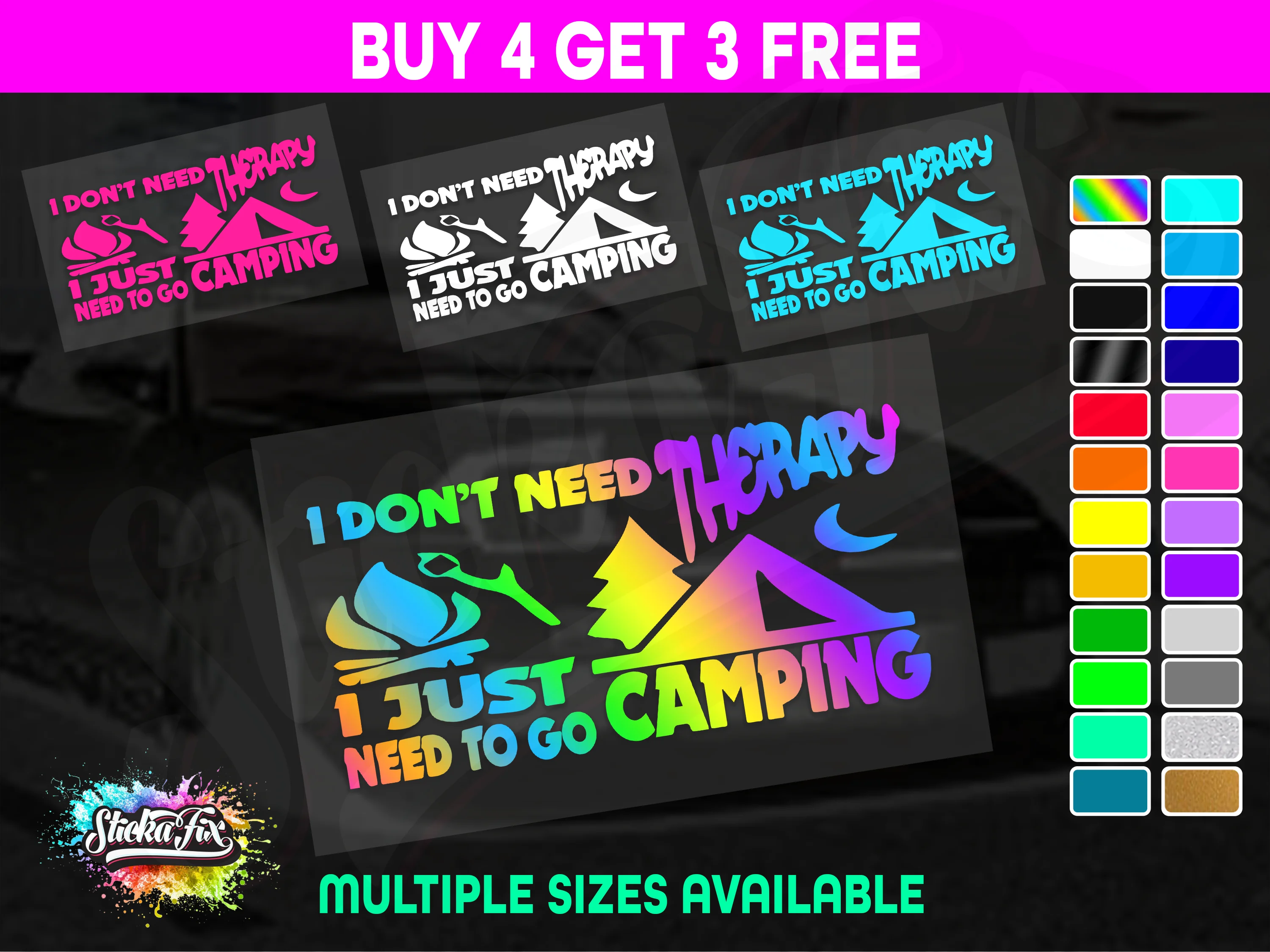 I Don't Need Therapy I Just Need Camping