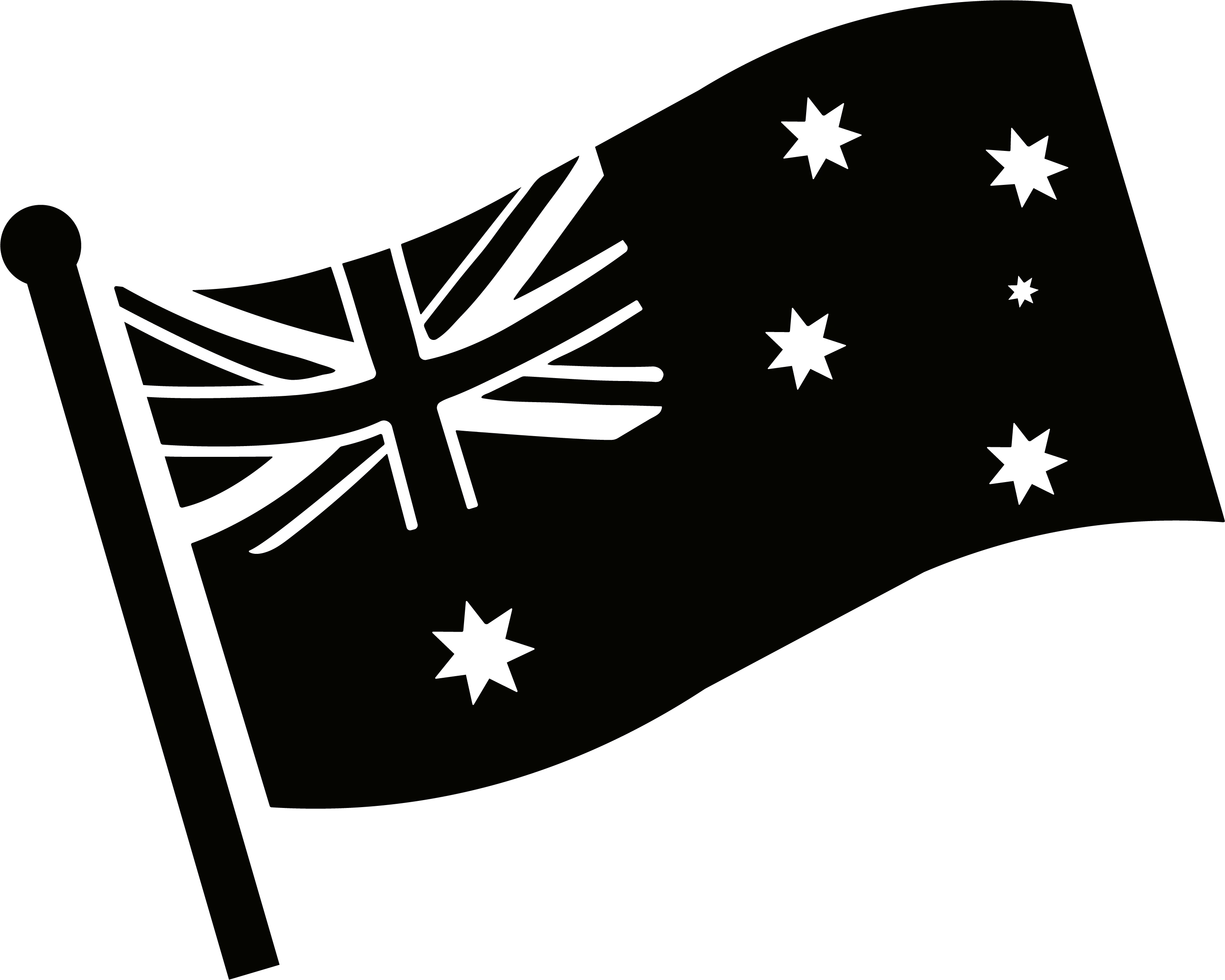 Aus Flag On Pole