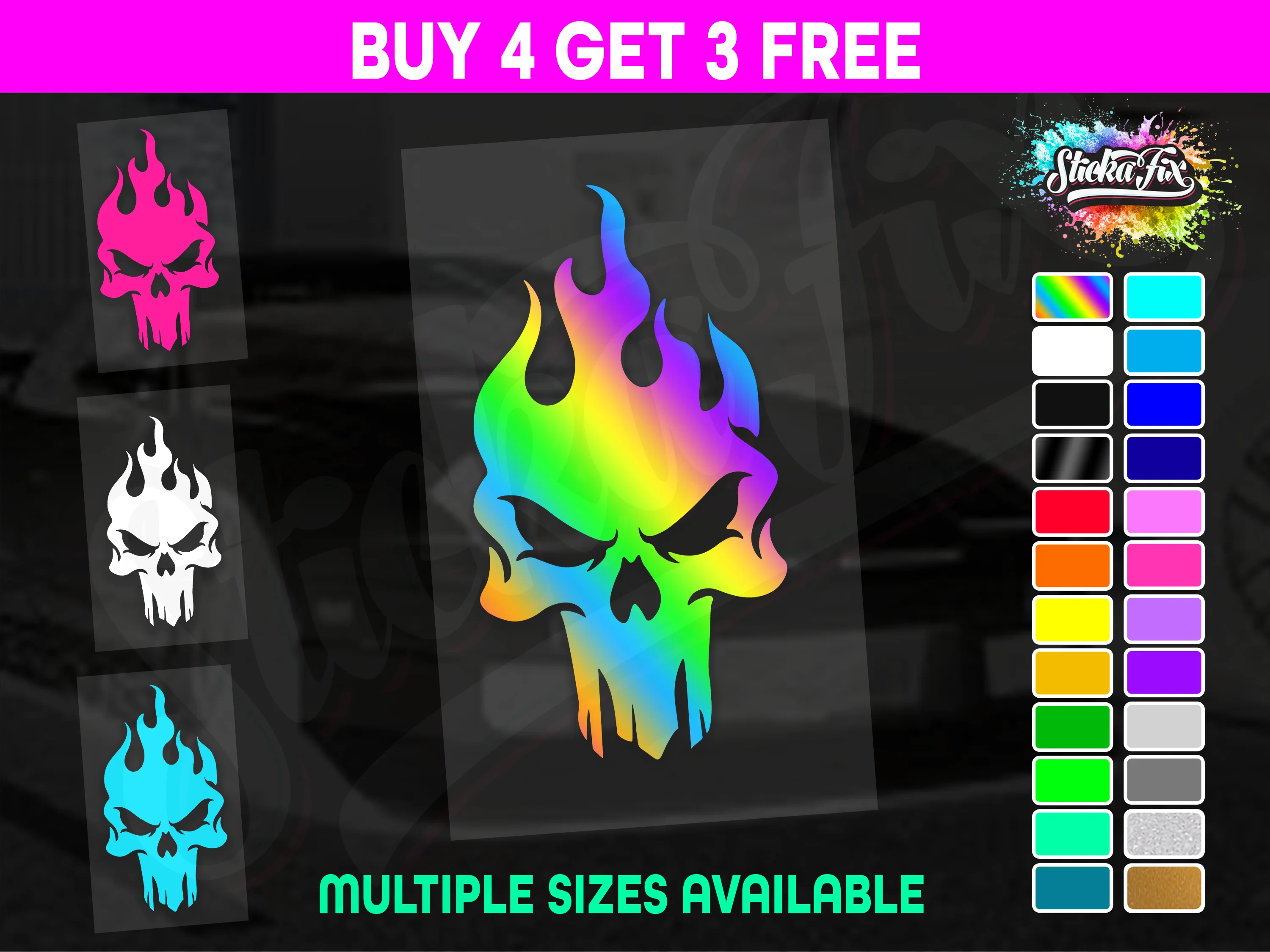 Skull With Flames