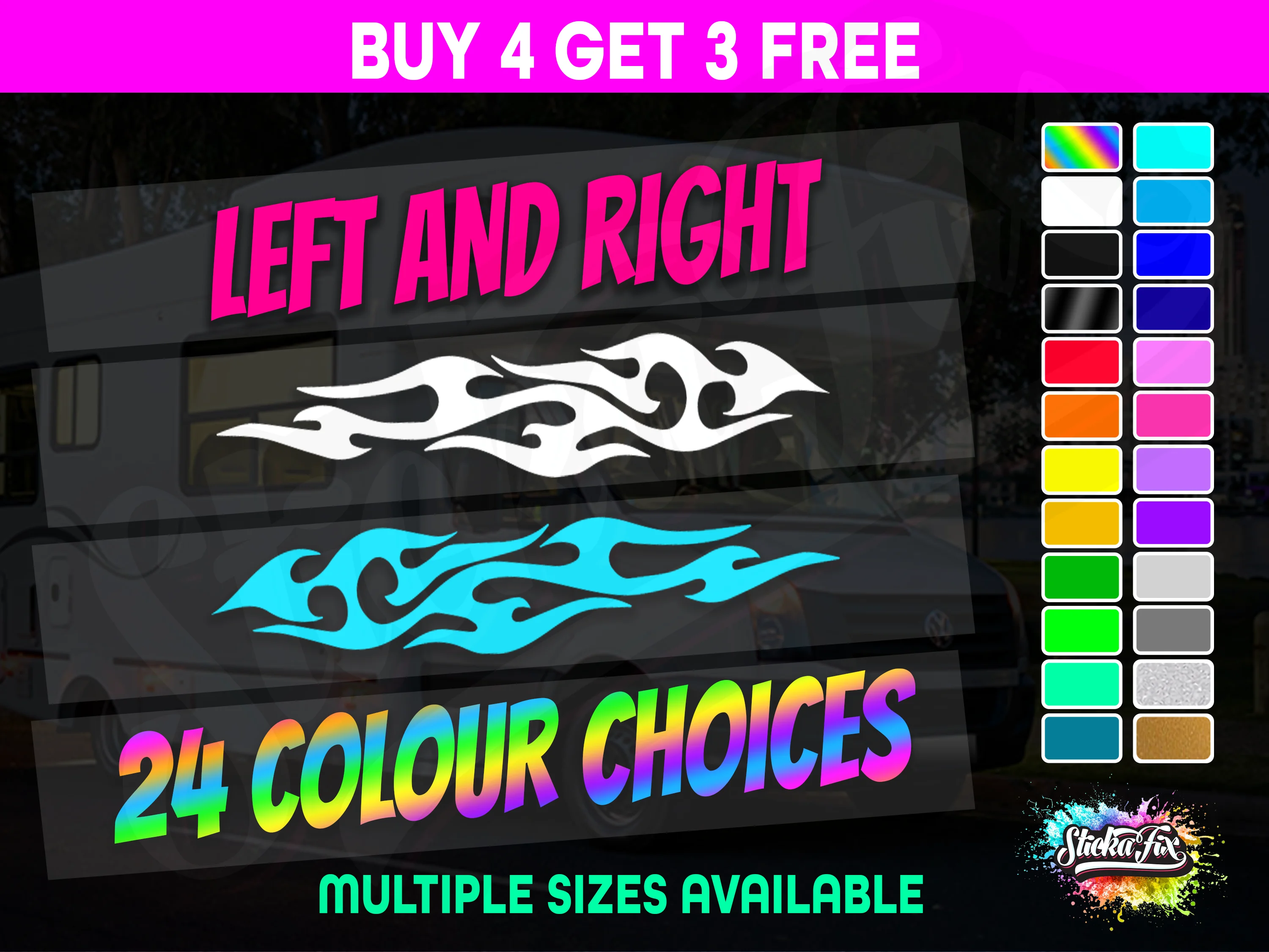 2x Caravan Stripes - Large