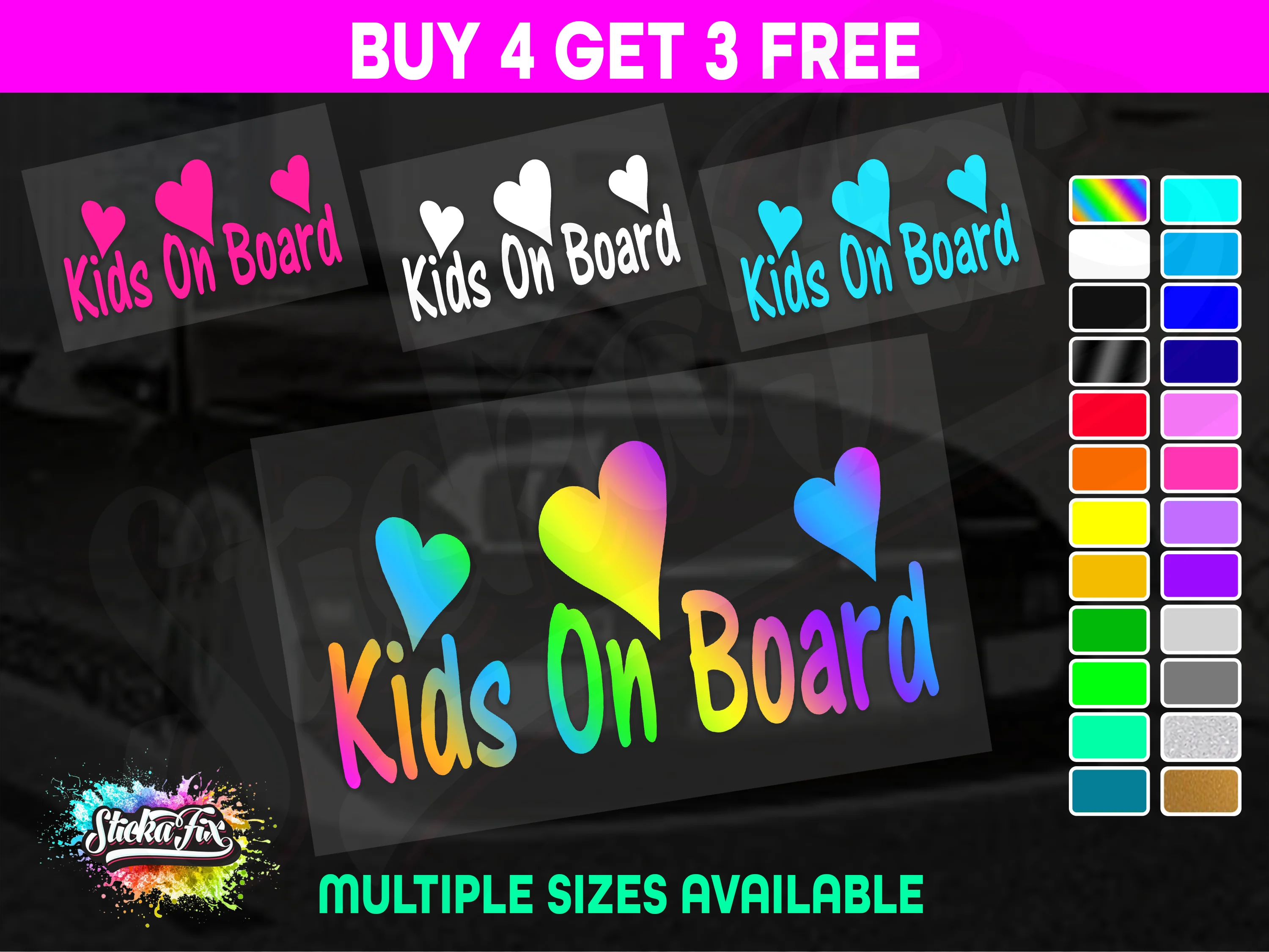 Kids On Board Hearts