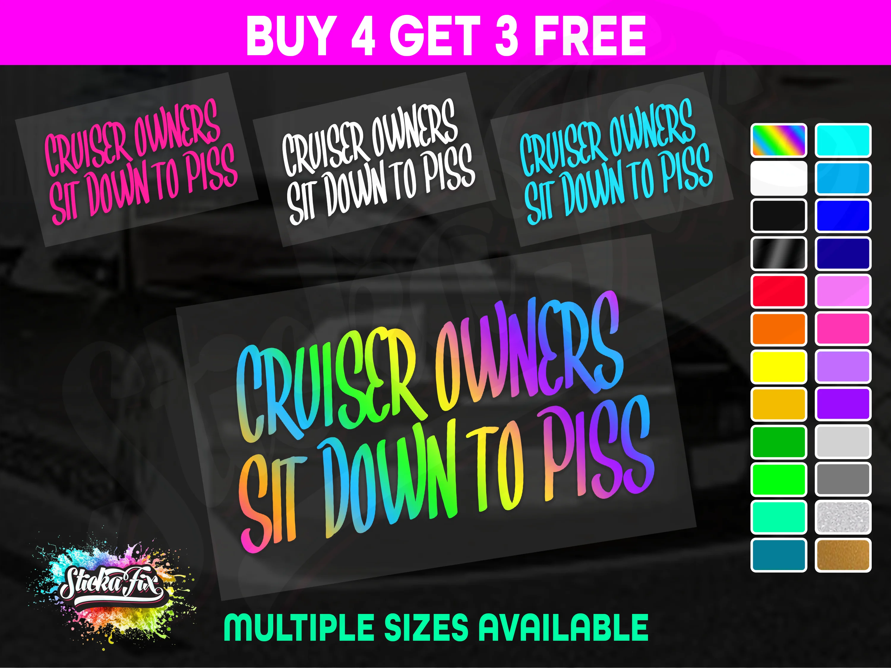Cruiser Owners Sit Down To Piss