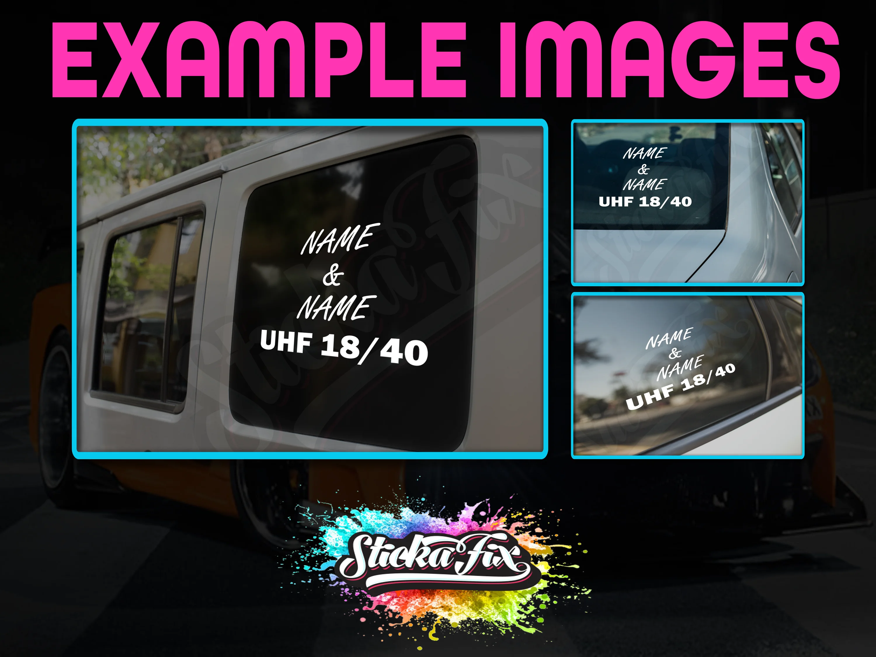 UHF 40 Sticker Your Names & Channel Number Radio Decal Caravan 4x4 4wd motorhome