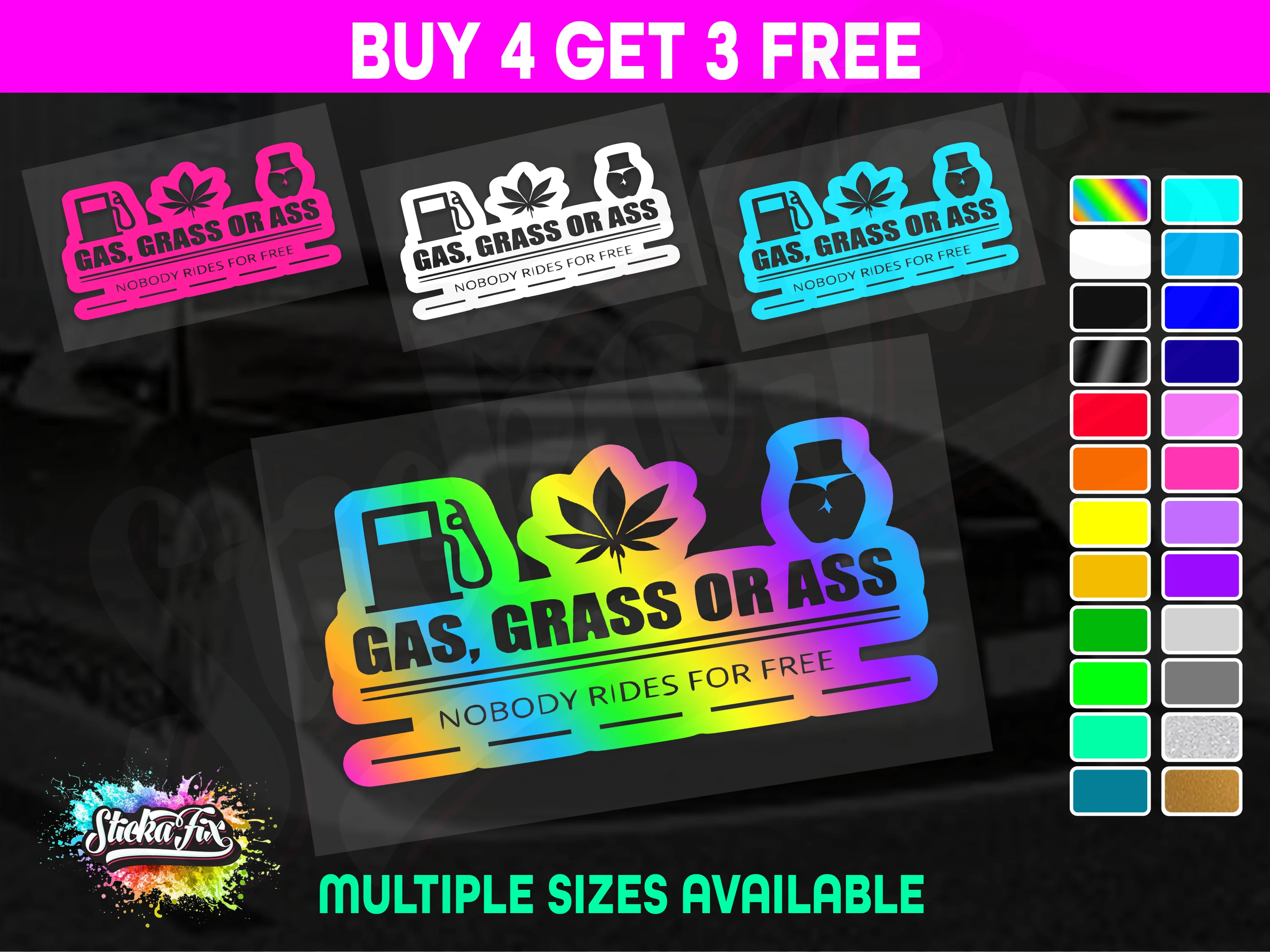 Gas Grass Ass No One Rides for Free