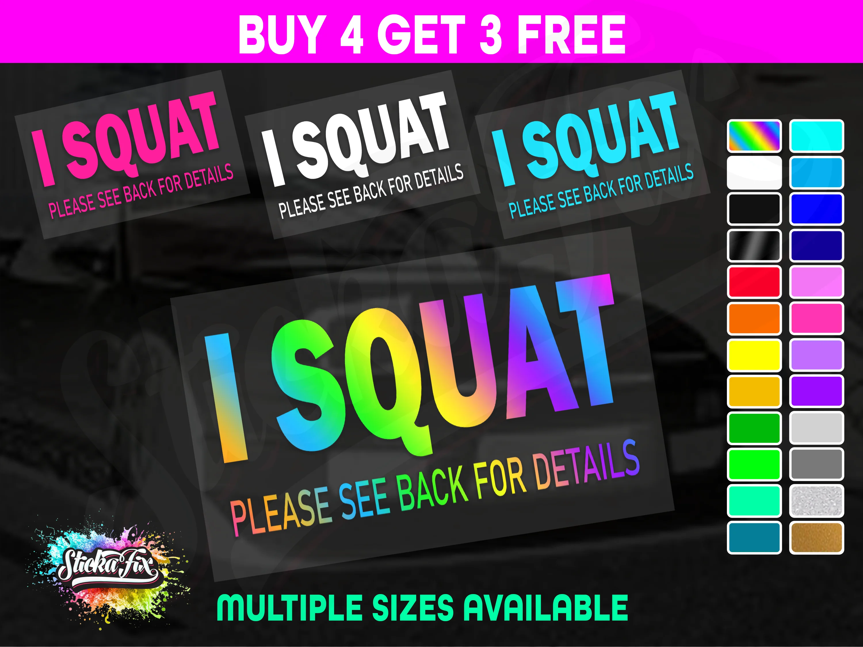 I Squat Please See Back For Details