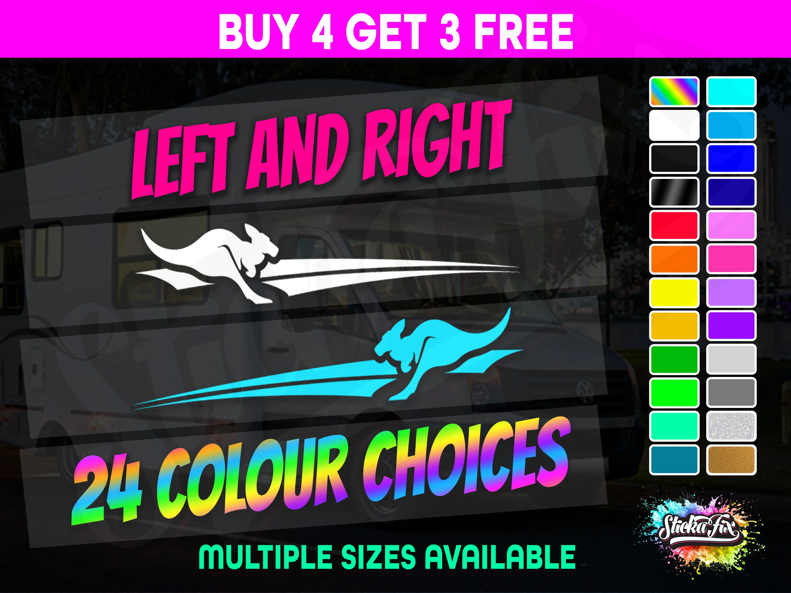 2x Caravan Stripes - Large