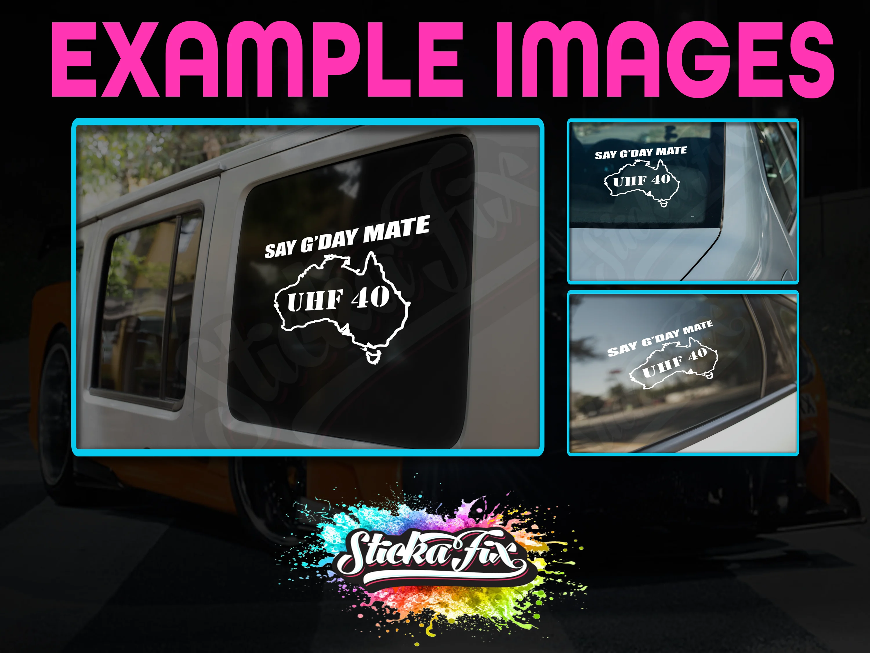 UHF 40 Sticker Your Channel Number Radio Decal Caravan 4x4 4wd motorhome