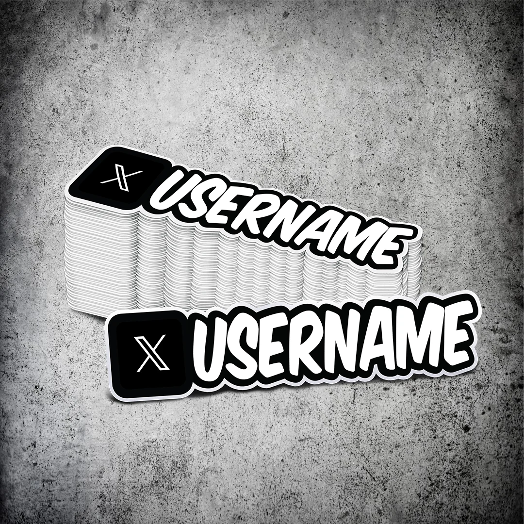 Custom X Printed Sticker