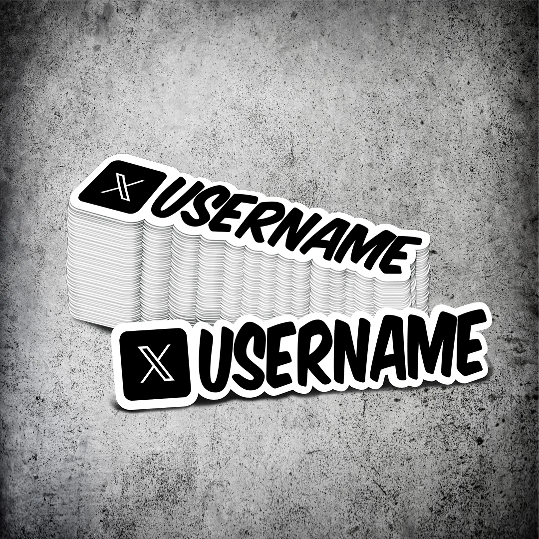 Custom X Printed Sticker