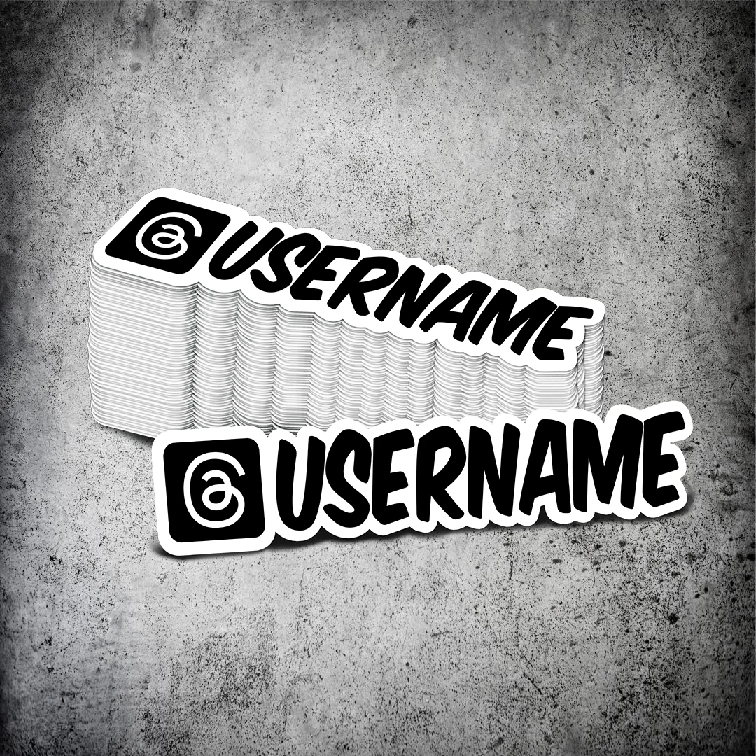 Custom Threads Printed Sticker