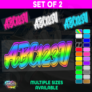 2x Jetski Rego Sticker Decals Set 100mm High Vinyl Registration