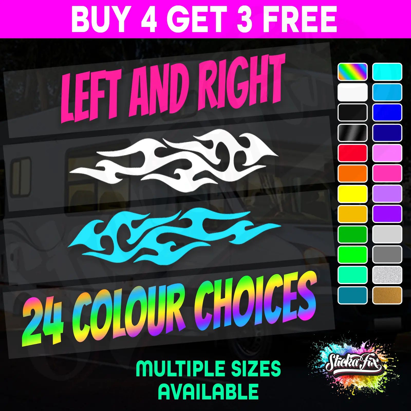 2x Caravan Stripes - Small