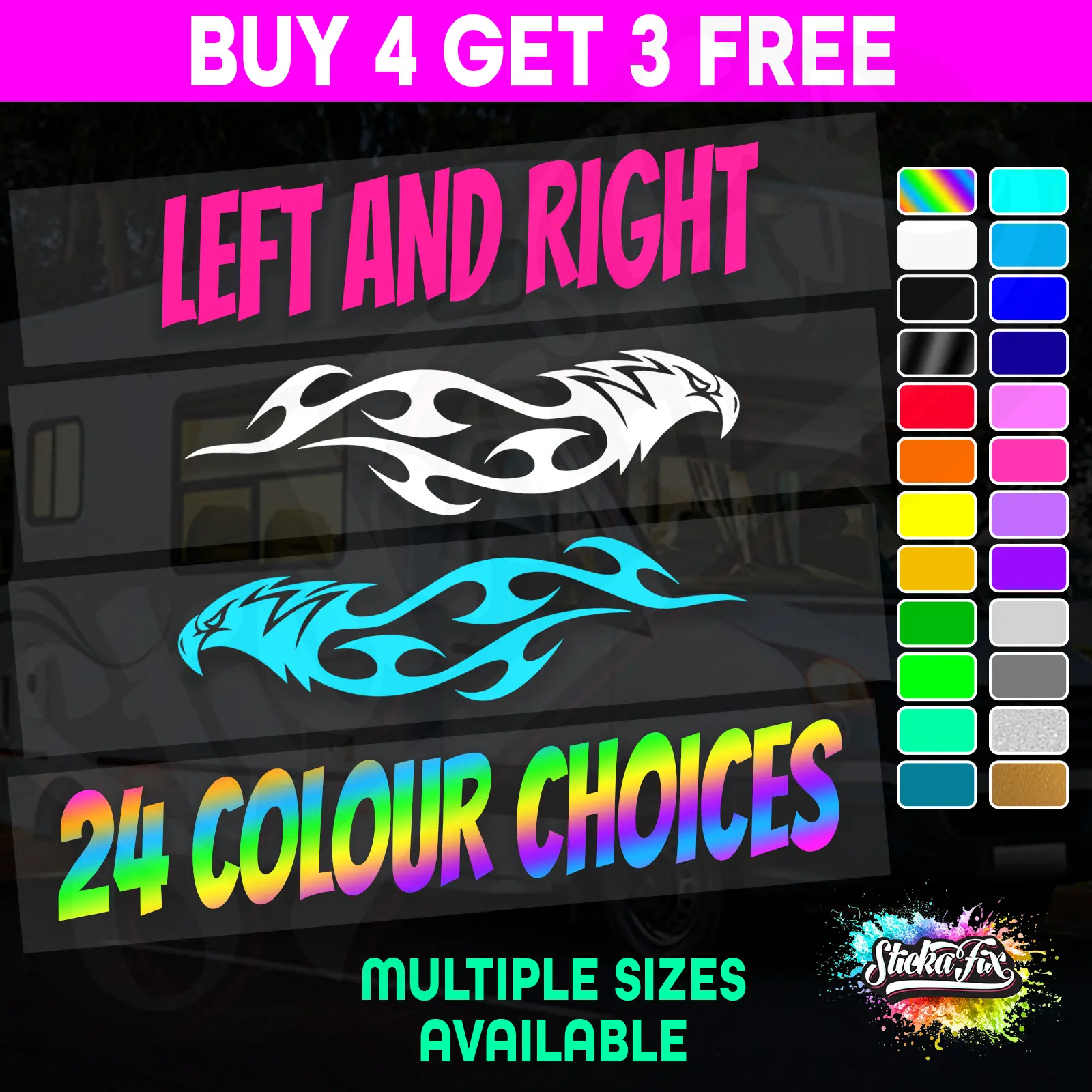 2x Caravan Stripes - Small