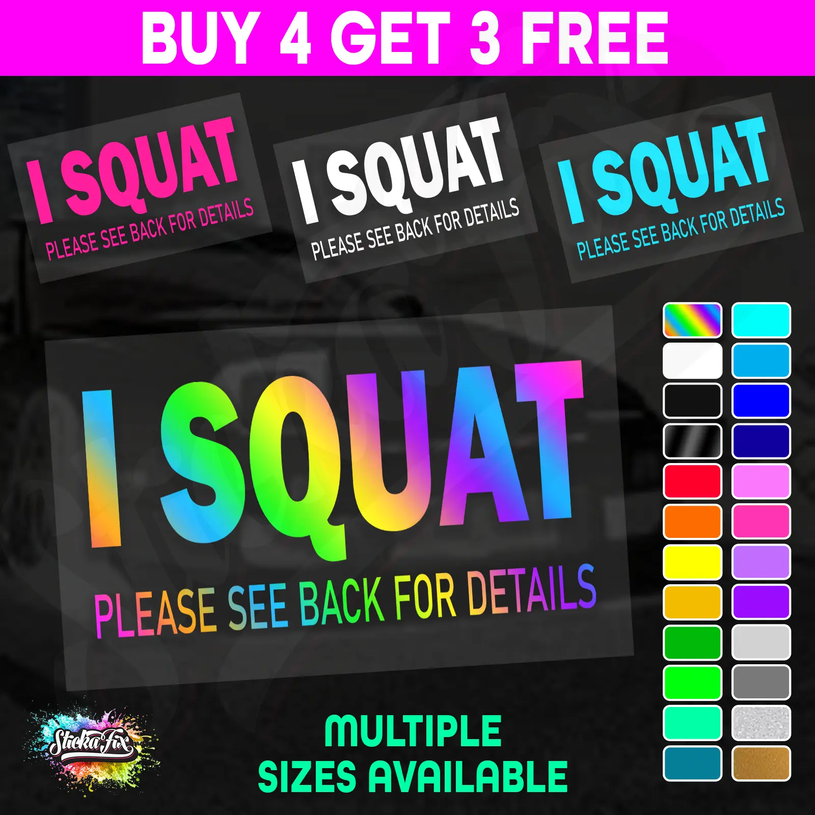 I Squat Please See Back For Details