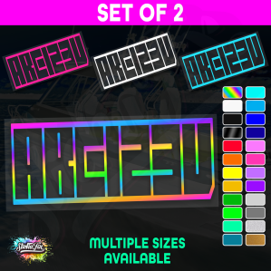 2x Boat Rego Sticker Decals Set 150mm High Vinyl Registration 200mm 250mm 300mm