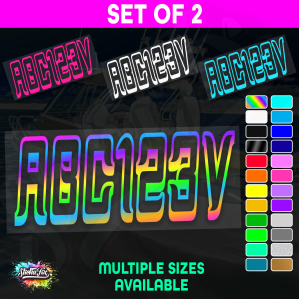2x Boat Rego Sticker Decals Set 150mm High Vinyl Registration 200mm 250mm 300mm - Image 1