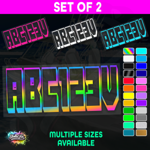2x Boat Rego Sticker Decals Set 150mm High Vinyl Registration 200mm 250mm 300mm