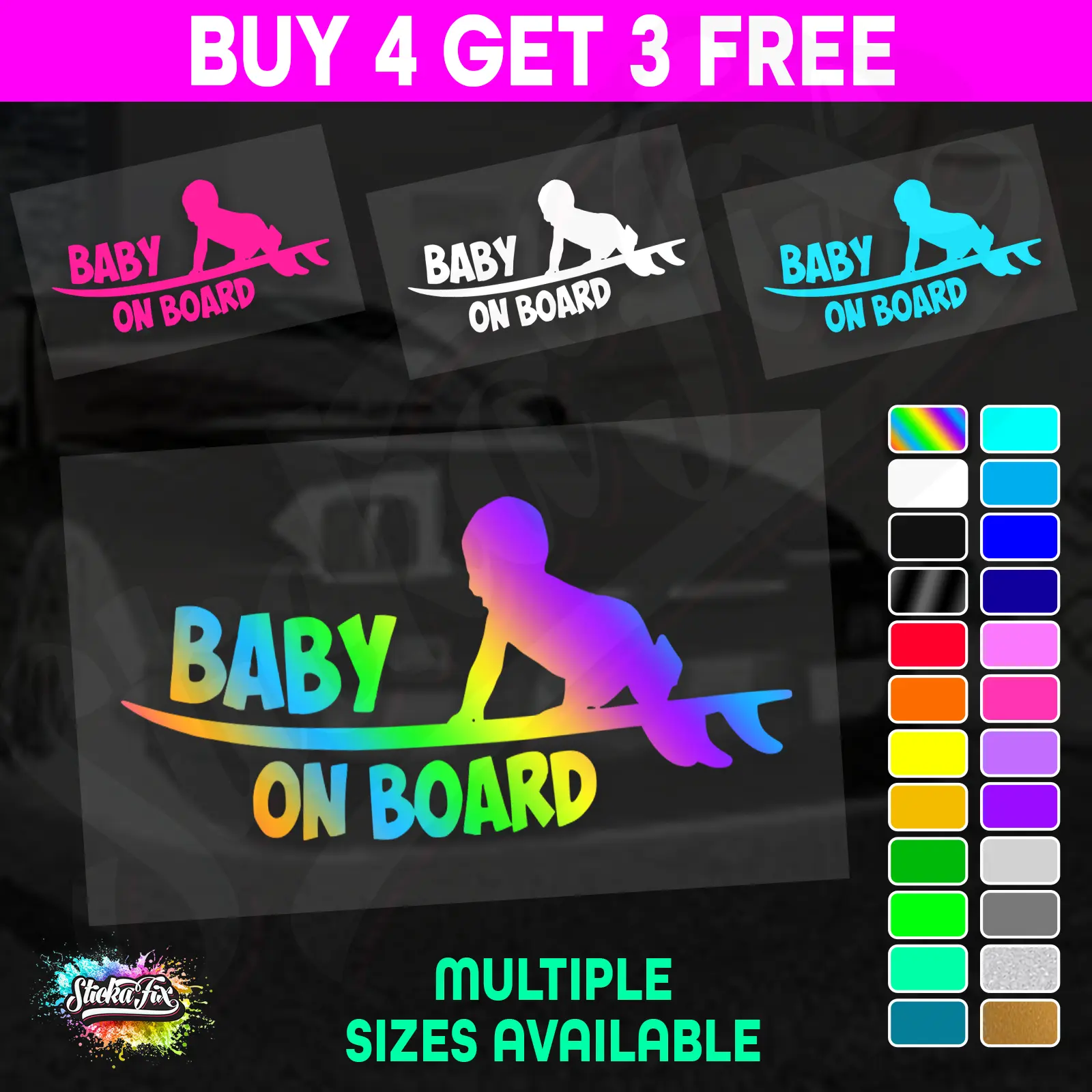 Baby on Surf Board