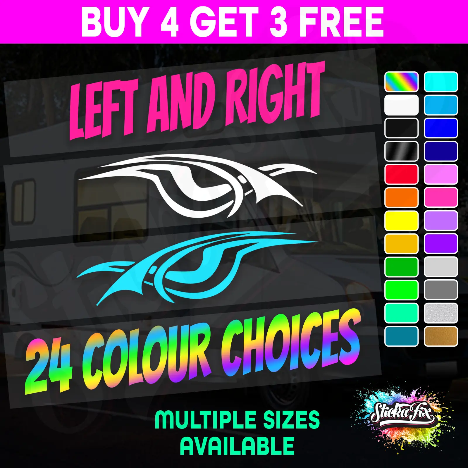 2x Caravan Stripes - Small