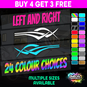 2x Caravan Stripes - Large