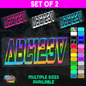 2x Boat Rego Sticker Decals Set 150mm High Vinyl Registration 200mm 250mm 300mm
