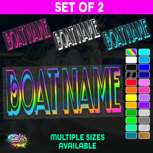 2x Custom Boat Name