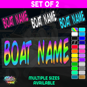 2x Custom Boat Name