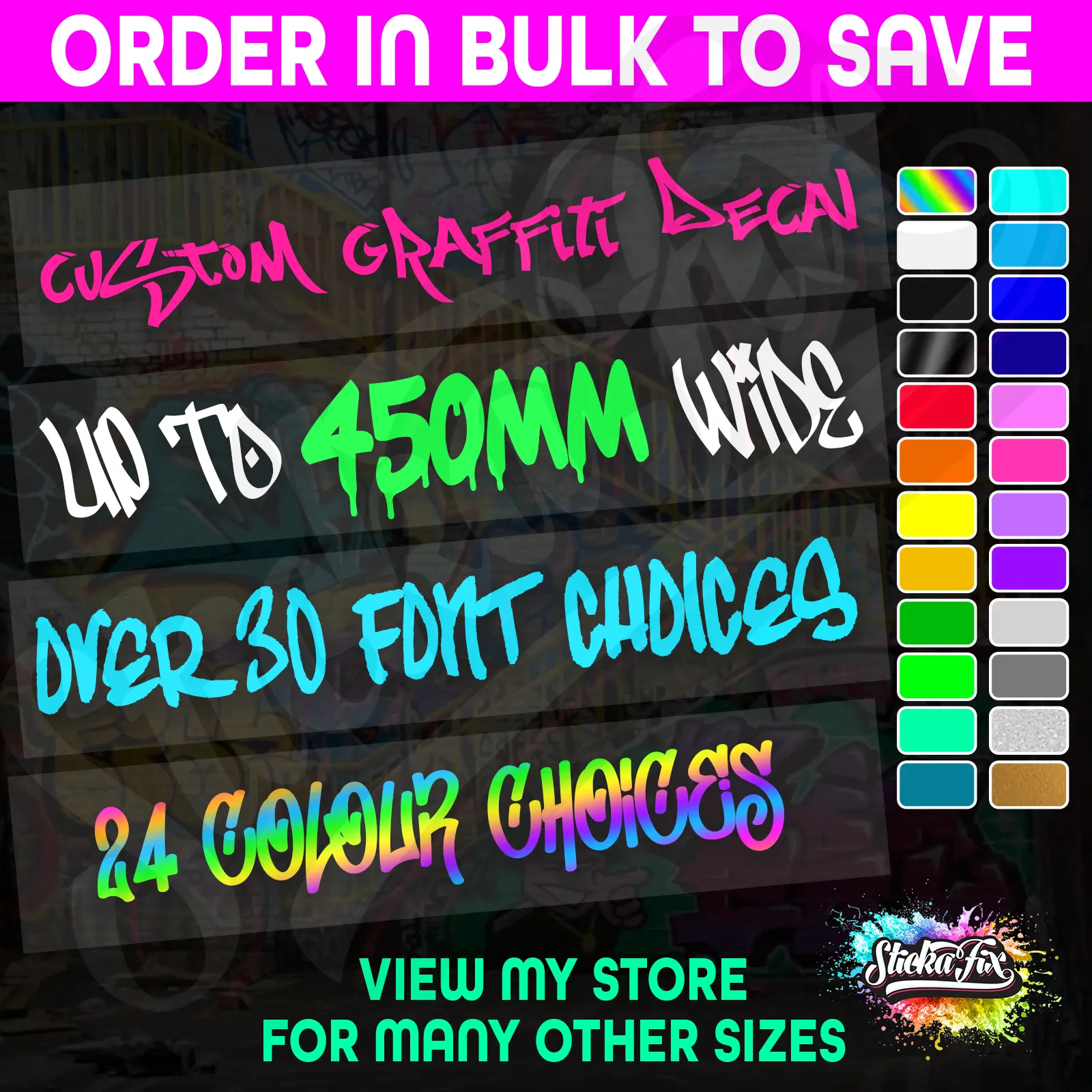 450mm Custom Graffiti