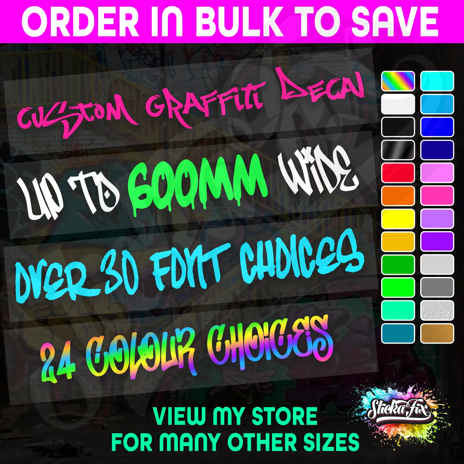 600mm Custom Graffiti