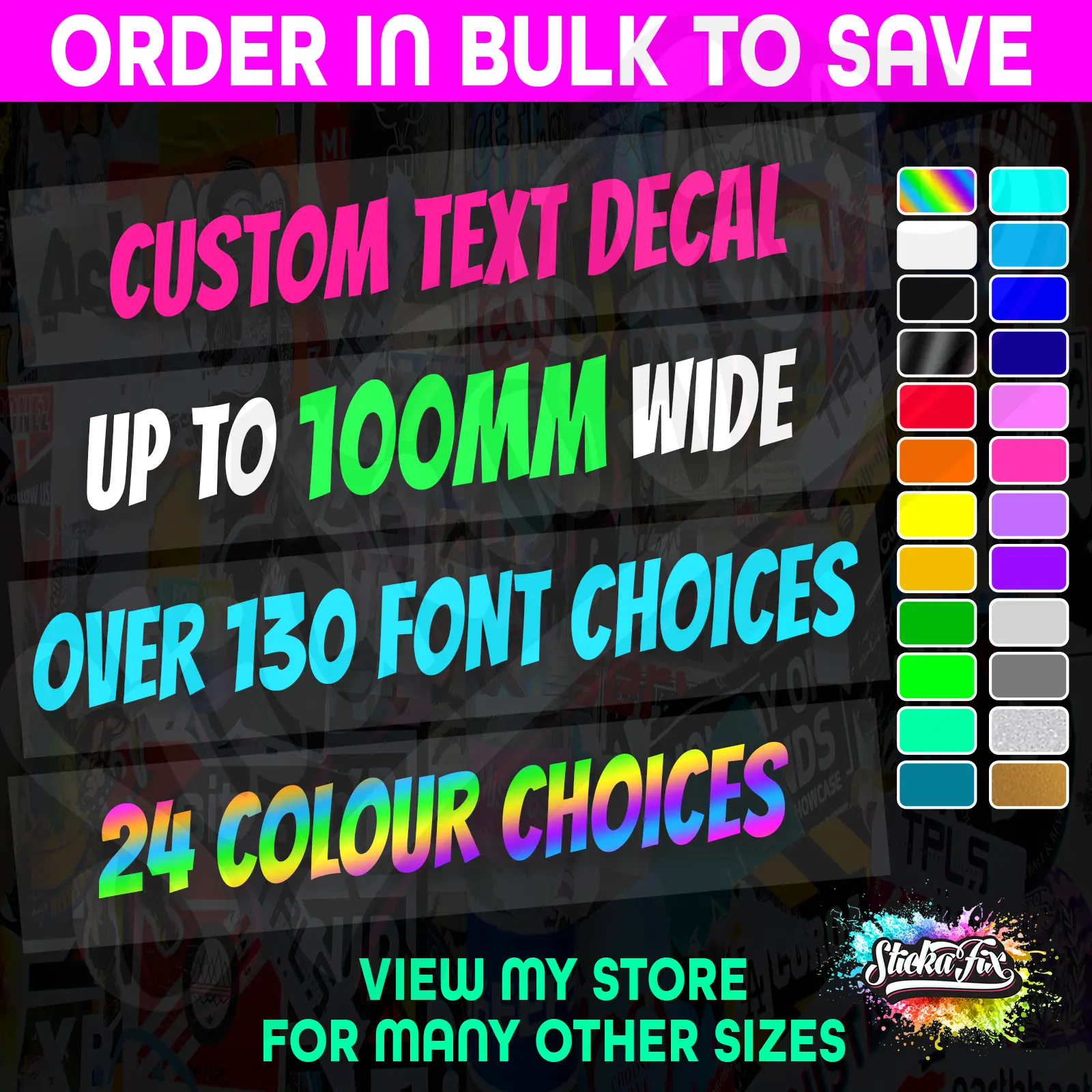 100mm CUSTOM STICKER