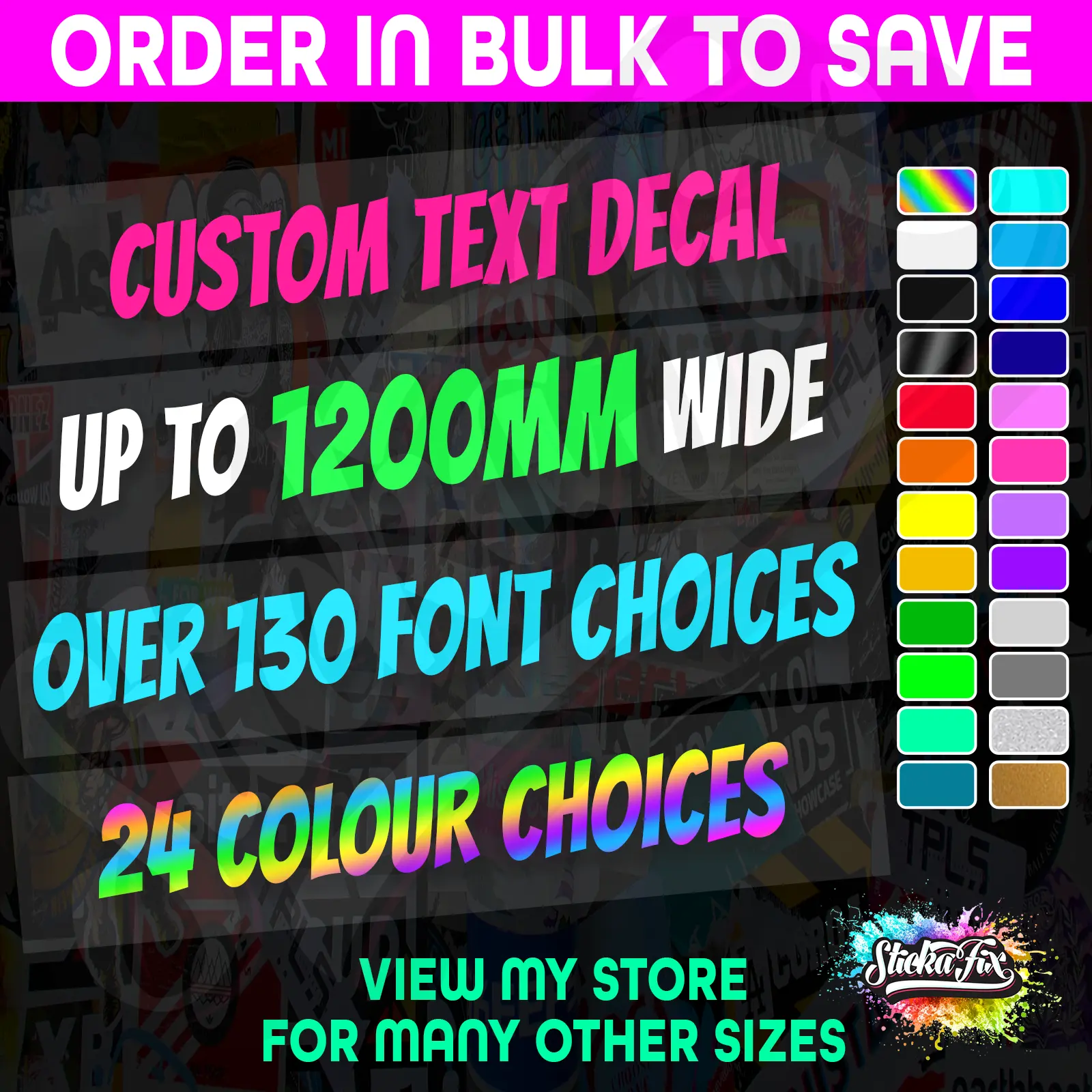 1200mm CUSTOM STICKER