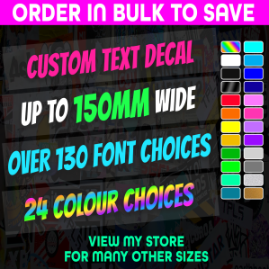 150mm CUSTOM STICKER