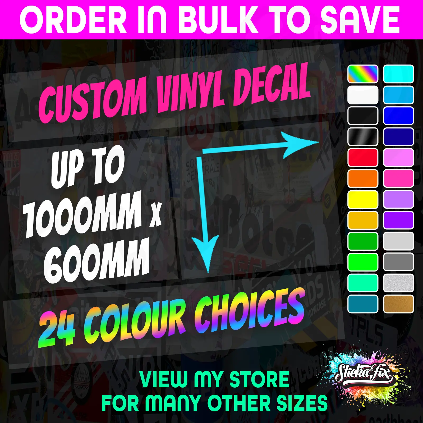 1000mm CUSTOM STICKER