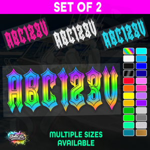 2x Boat Rego Sticker Decals Set 150mm High Vinyl Registration 200mm 250mm 300mm