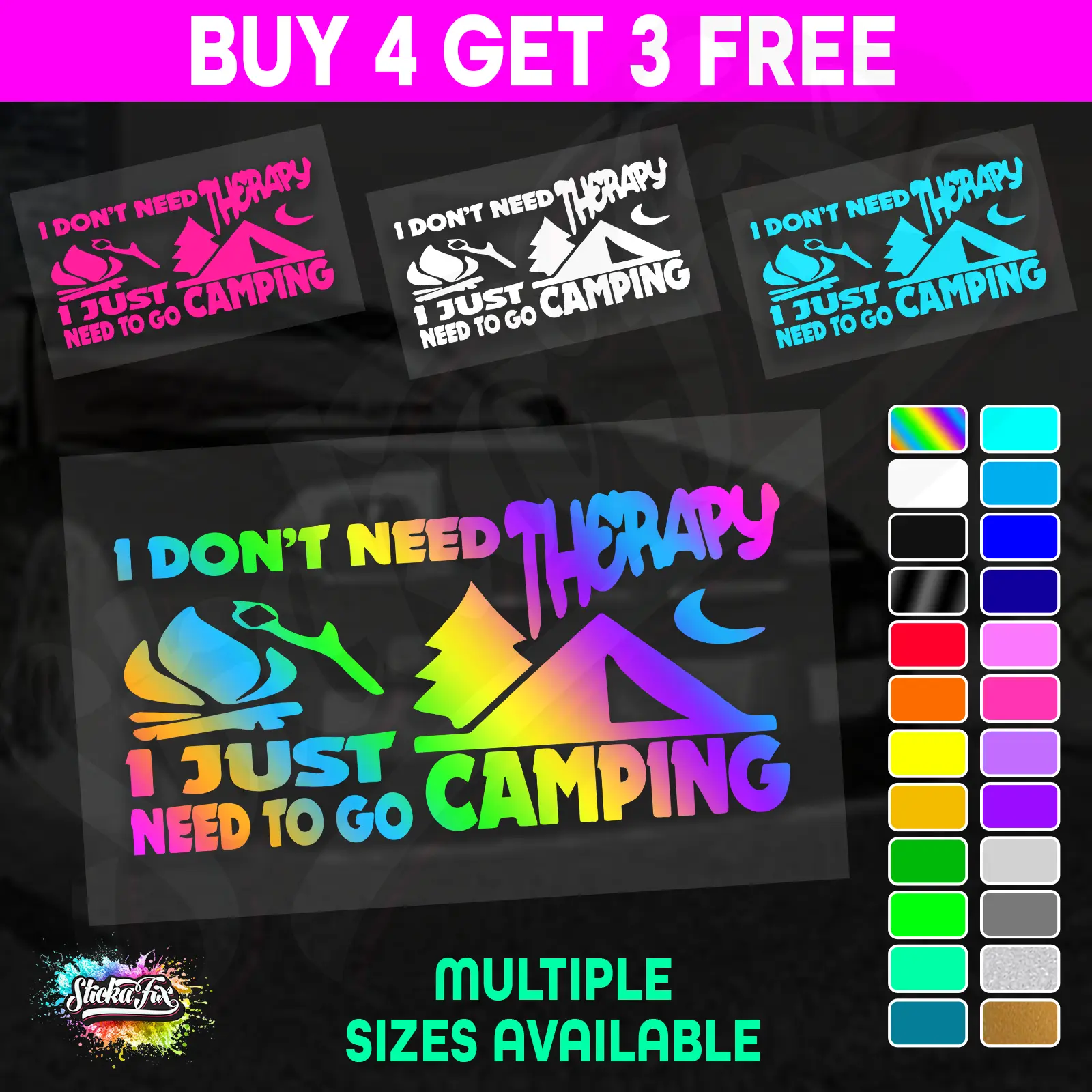I Don't Need Therapy I Just Need Camping