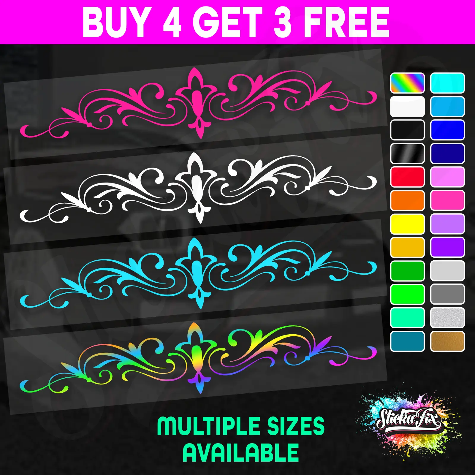 Decorative Swirl Pinstripe