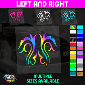 Car Horse Float Boat Truck Caravan Van Decorative Swirl Pinstripe Vinyl Sticker