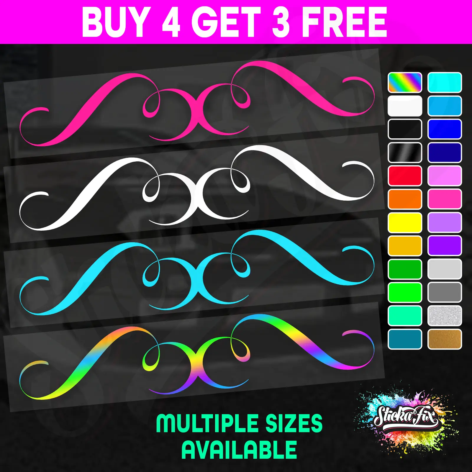Decorative Swirl Pinstripe