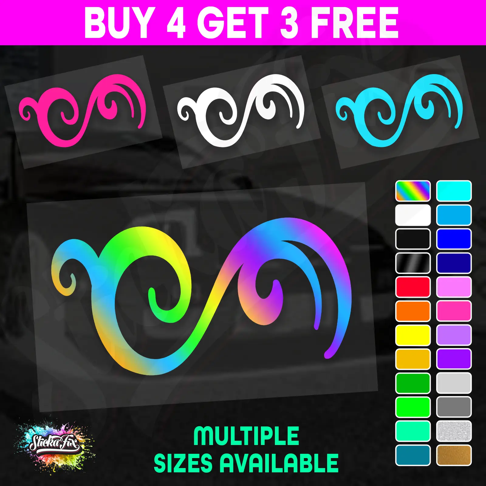Decorative Swirl Pinstripe