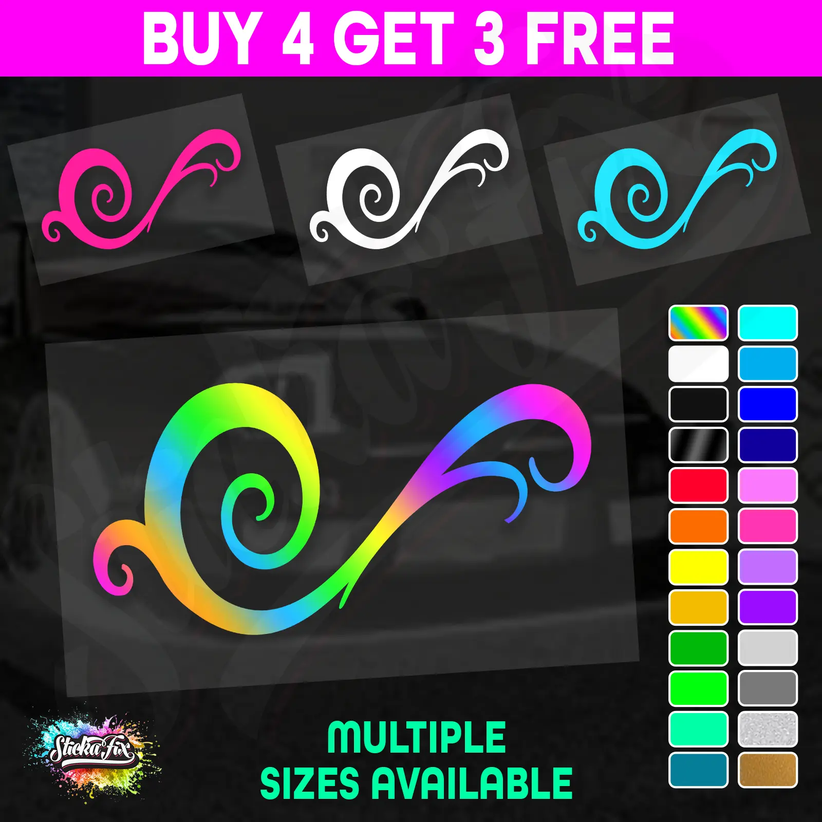 Decorative Swirl Pinstripe