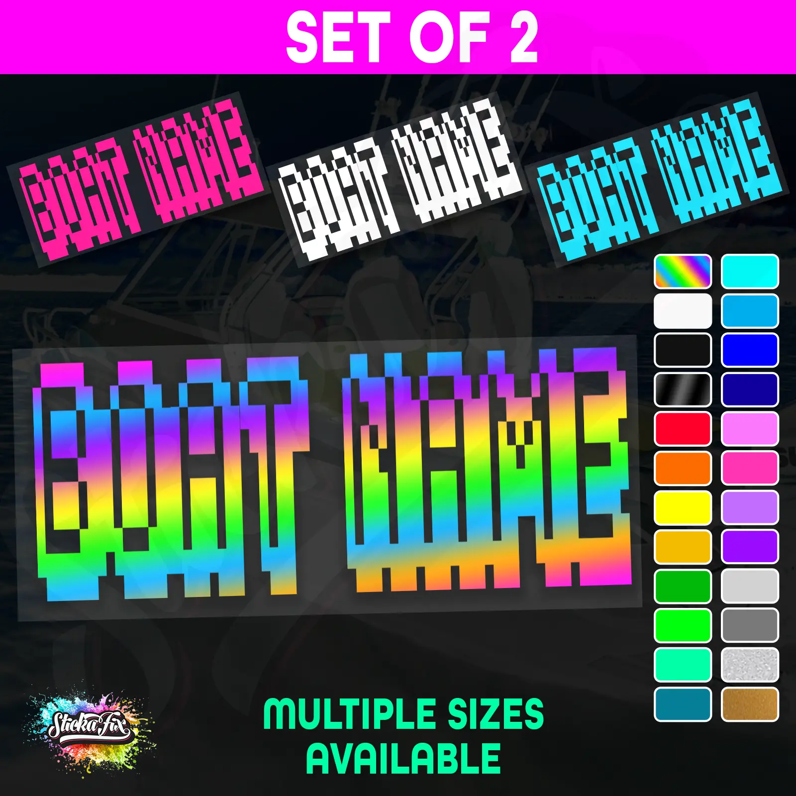 2x Custom Boat Name