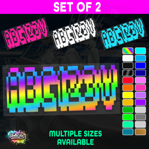 2x Boat Rego Sticker Decals Set 150mm High Vinyl Registration 200mm 250mm 300mm