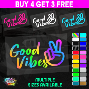Good Vibes Peace Fingers
