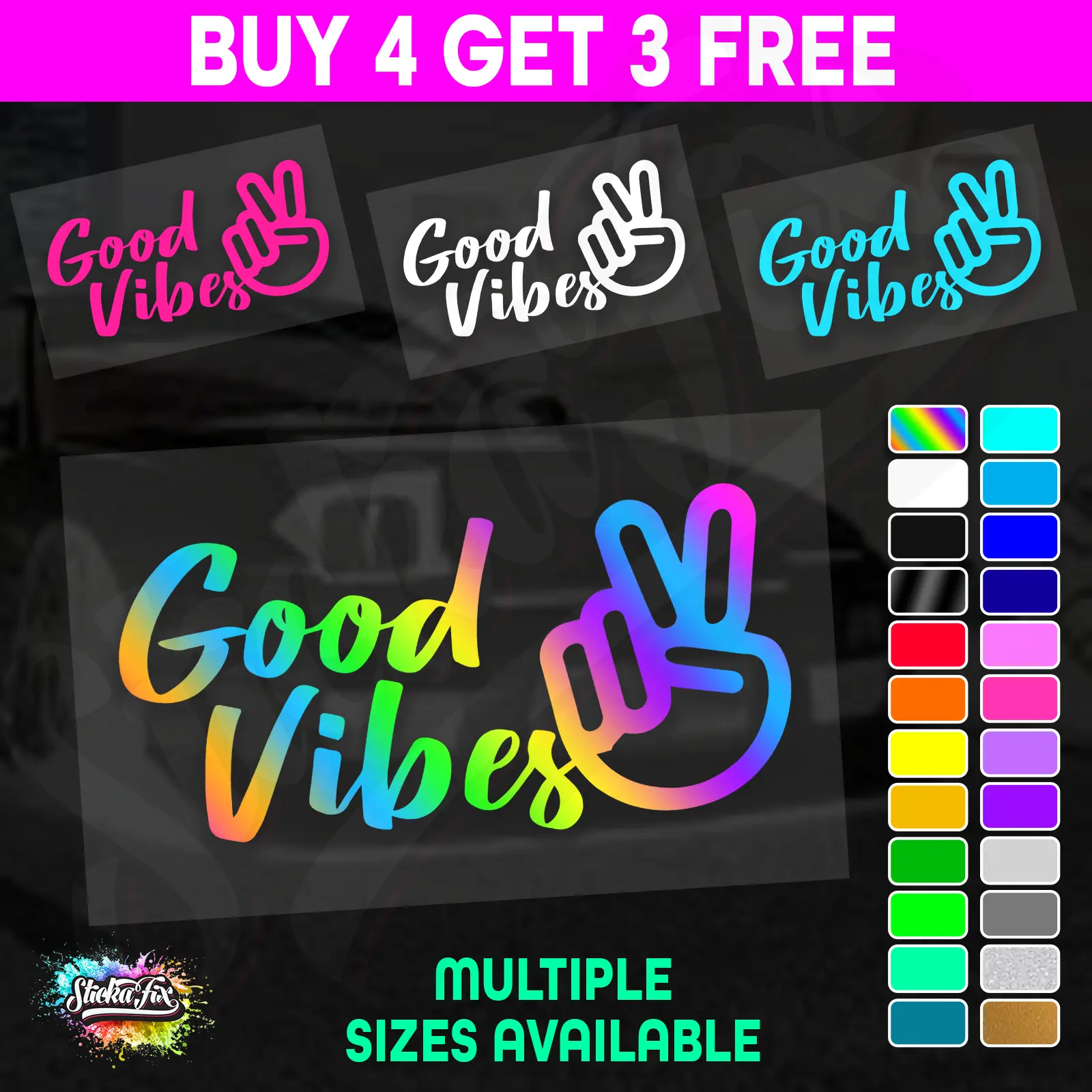 Good Vibes Peace Fingers
