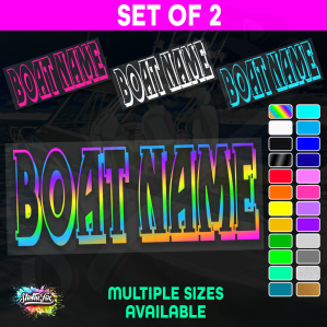2x Custom Boat Name